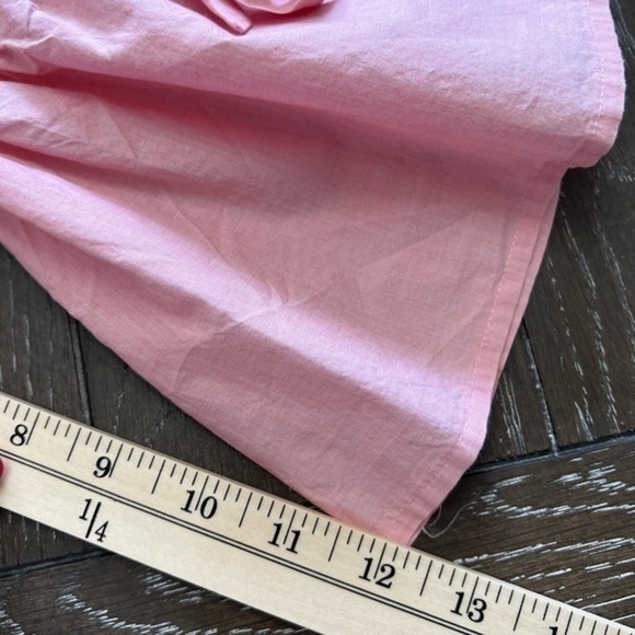 J.Crew Pastel Pink Long Sleeve Top with Bell Sleeve and Tie Finish - Picture 11 of 14